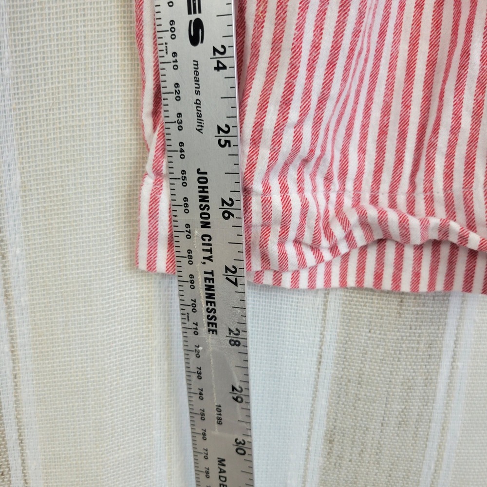 Gap Body 100% Cotton Pull on Pants Striped Size Small Pajamas Pockets Red White - Picture 6 of 11